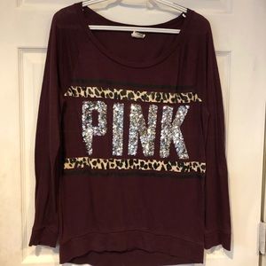 Victoria’s Secret Pink Long Sleeve Sequined Shirt